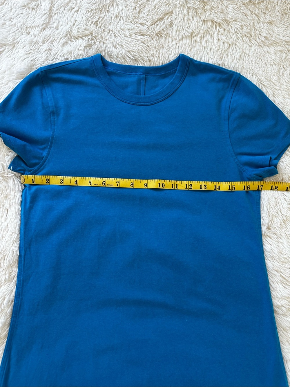 Lululemon Classic Cotton Blend Short Sleeve T-Shirt Dress Poolside Blue Size: 8 - Picture 4 of 5